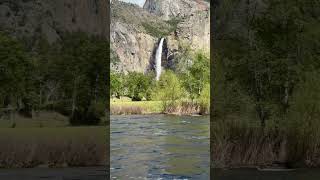 Bridalveil Fall in Yosemite National Park 😍 nature river waterfall nationalparks yosemite [upl. by Serrell]