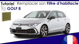 Remplacement du filtre dhabitacle sur Golf 8 [upl. by Schurman807]