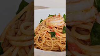 Tomato Spaghetti With Shrimps spaghettirecipe spaghetti shortvideo [upl. by Tnerual]