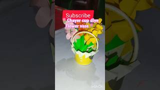 🤩Chayer cup diye flower vasetea cup flower vase shorts youtubeshorts shortvideo trending [upl. by Lodovico]