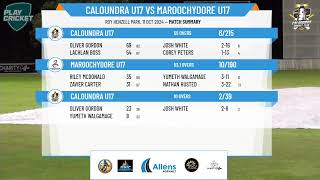 CALOUNDRA U17 v MAROOCHYDORE U17 [upl. by Akahs]