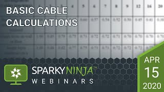 Basic Cable calcs  A SparkyNinja Webinar [upl. by Erdna]