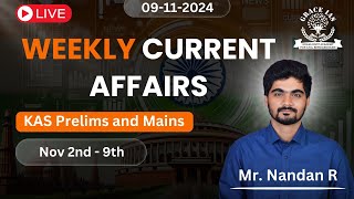 Weekly Currently Affairs  4  KAS Prelims and Mains  Nandan R [upl. by Leirbag]