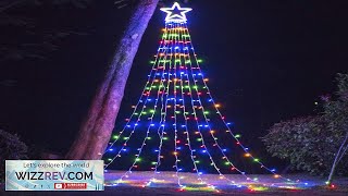 Christmas Decoration Star Lights Outdoor317 LED 164Ft Christmas Tree Toppers String Review [upl. by Wain]