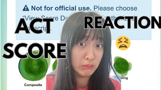 ACT SCORE REACTION😨😰 [upl. by Ruenhs]