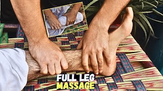 Leg Massage For Pain Relief ASMR Thigh And Calf Massage For Feet Massage [upl. by Tibbitts151]