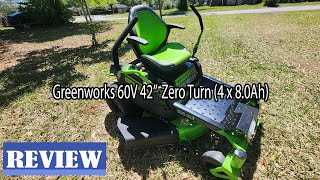 Greenworks 60V Electric Zero Turn Riding Mower Review  Watch Before You Buy [upl. by Chobot437]