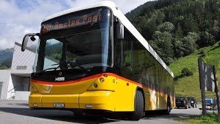 Mit dem Bus durch die Berge  Schweizer Postbus auf der Bristenstrasse und Alpenblick [upl. by Emiatej202]