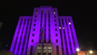 Birmingham City Hall goes purple in memory of Kamille quotCupcakequot McKinney [upl. by Ymrots]