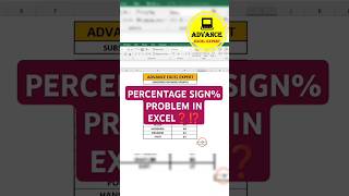 🔥😎How To Add Percentage Sign In Excel  Advance Excel💯  excel youtube shorts shortsfeed yt [upl. by Ahsienek]