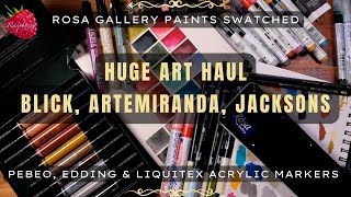 Huge Art Haul with Blick Artemiranda amp Jacksons Unbox and Swatch [upl. by Ranjiv673]