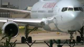 AIR CANADA 767300 CLOSE UP TAKEOFF BARCELONAEL PRAT RW25R [upl. by Zia]