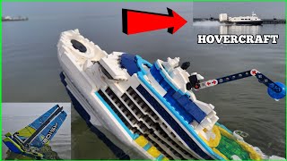 LEGO BOATS SINKING IN THE SEA   Real Hovercraft [upl. by Paryavi]