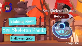 Making NEON SEA SKELETON PANDA in Adopt Me Roblox [upl. by Ecirtam440]