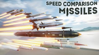 SPEED COMPARISON 3D  Missiles 🚀 [upl. by Ocire644]