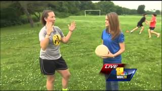 Ava tries Gaelic football learns about hurling camogie [upl. by Kelci794]