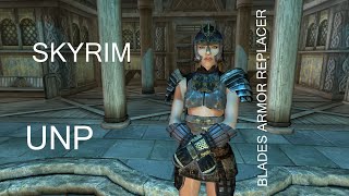 Skyrim UNP Blades Armor Replacer [upl. by Nairdad]