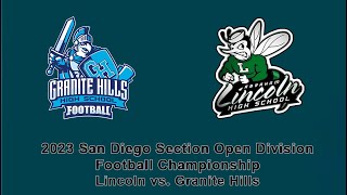 2023 San Diego Section Open Division Football Championship [upl. by Yelyk]