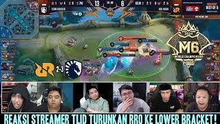 PLOT TWIST RRQ TURUN LOWER BRACKET REAKSI STREAMER RRQ VS TLID GAME 5 M6 [upl. by Ciel]