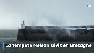 La tempête Nelson sévit en Bretagne [upl. by Ban]