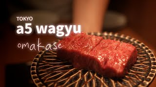 Premium wagyu yakiniku omakase in Tokyo every piece [upl. by Haron860]