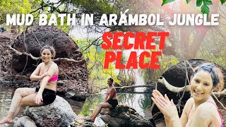 Goa vlog Ep 2  Secret place in arambol beach  mud bath in arambol beach  Multani mitti lake [upl. by Anaik340]