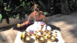 Tibetan Bowls Meditation w Swami Arun Yoga Barn  Bali [upl. by Sinnal161]