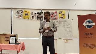 Meraki 202 26 Oct 2024 Evaluator DTM Sundararaman reading out project objectives [upl. by Nosdrahcir]