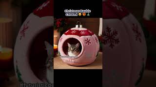 Christmas Bauble Cat Bed 😽 🎁 🎄 [upl. by Bohman]