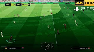 PS5 Efootball 2025  Portugal vs Spain Gameplay 4k60fps HDR  Realistic Ultra Graphics [upl. by Ardnat]