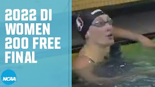 Womens 200 Freestyle  2022 NCAA Swimming Championships [upl. by Derina]