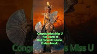 Best National Costume Miss U 2024 chelseamanalo shorts youtubeshorts [upl. by Aytac]