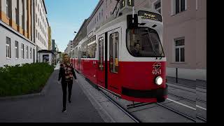 StefanFadingerPlatz  Davidgasse  TramSim Vienna 15 [upl. by Daffy]