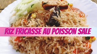 Riz Fricasse Au Poisson Sale  Salted fish fried Rice  Maurician Recipe [upl. by Haraz838]