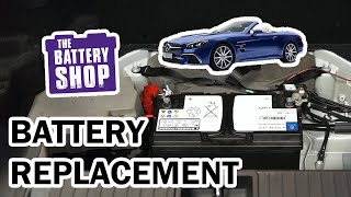 MercedesBenz SL550 2014  New Battery Install [upl. by Ear]