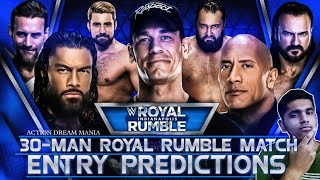 WWE Royal Rumble 2025 Entry Predictions  30Man Royal Rumble Match Predictions  Action Dream Mania [upl. by Jerman]