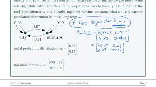 MATH 155  Lecture 30  Markov Chain and Page Rank [upl. by Williamson]