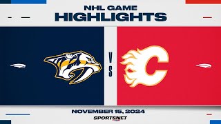 NHL Highlights  Predators vs Flames  November 15 2024 [upl. by Axela]