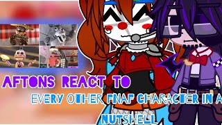 Aftons React to Every other character in a nutshell  FNAF  Gacha Club [upl. by Kcirdot]