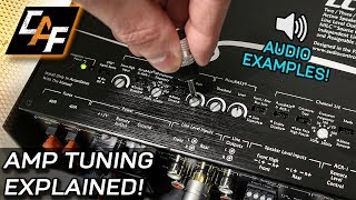 Amplifier Tuning Settings How To  Gain Crossovers Bass Boost [upl. by Enyal]