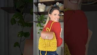 Mochila de croche passo a passo Bolsa de croche em fio nautico Crochet Backpack Bag Trinity [upl. by Sylera]