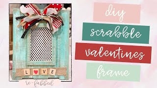 DIY Scrabble Frame For Valentines Day [upl. by Ahsit]