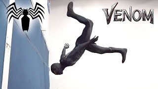 Venom Spiderman Parkour In Real Life black spiderman [upl. by Aridaj727]