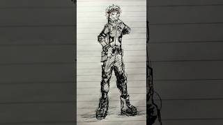 Stickman To Deku 🔥shorts drawing art sketch myheroacademia deku midoriya mha anime sub [upl. by Cohberg]