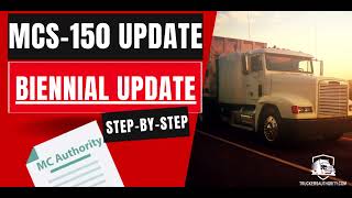 MCS 150 Update or USDOT Biennial Update See How To Update Your USDOT INFORMATION [upl. by Yednil]