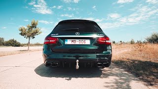 2019 MercedesAMG C63s with OPF and a Towbar  Stock Exhaust Sound [upl. by Ientirb90]