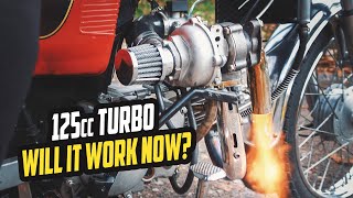 DIY 125cc TURBO motorcycle TEST [upl. by Gnehs]