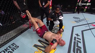 UFC fighter chills out by laying down in between rounds [upl. by Risay]