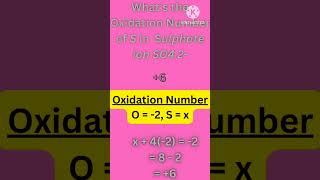 Whats the Oxidation Number of S in Sulphate ion SO4 2 [upl. by Deegan]