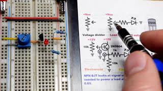 NPN BJT Emitter Follower powers a load at slightly less voltage than set by Trimpot [upl. by Olgnaed]